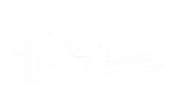 Logotipo blanco con la silueta de una casa y la palabra Cemborain escrita en cursiva con una flecha subrayando el texto.